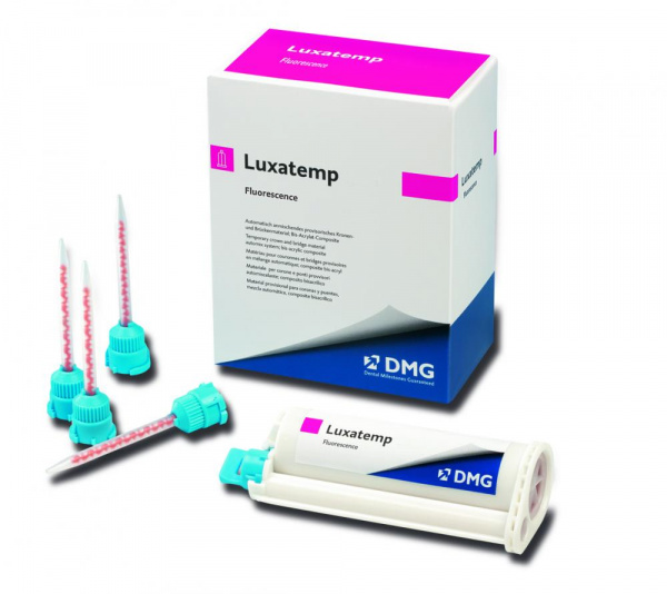 DMG Luxatemp Fluorescence A2 - пластмасса для временных коронок и мостов (1 картр. 4:1 * 76 г)