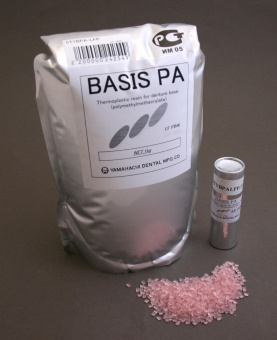 Yamahachi Basis PA Live Pink (ярко-розовый) (100 г) - базисная пластмасса для термопресса (очень жес