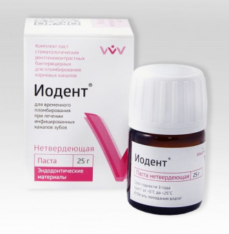 Владмива Иодент - нетвердеющая паста (25 г)